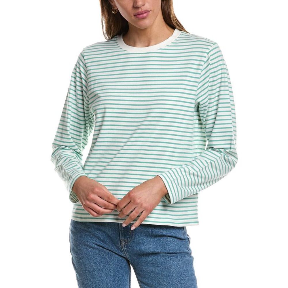 Ichi Womens  Ihmira Loose Knit T-Shirt, Green